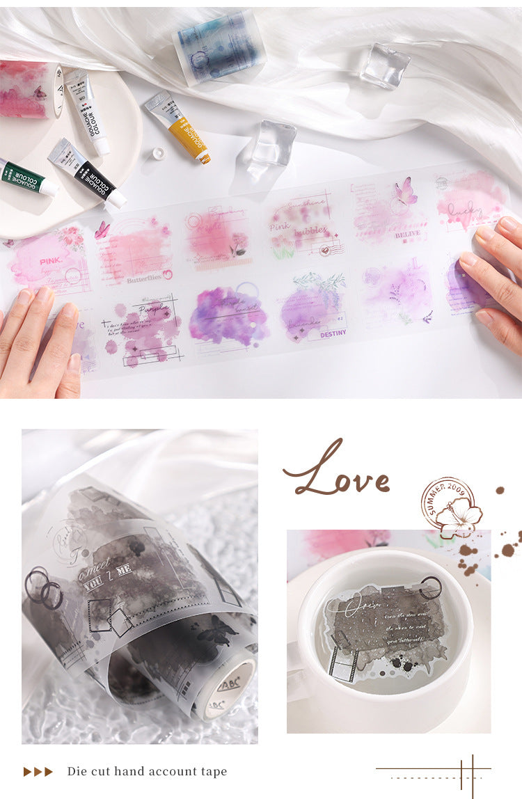 Romantic Flower Journaling Sticker Roll