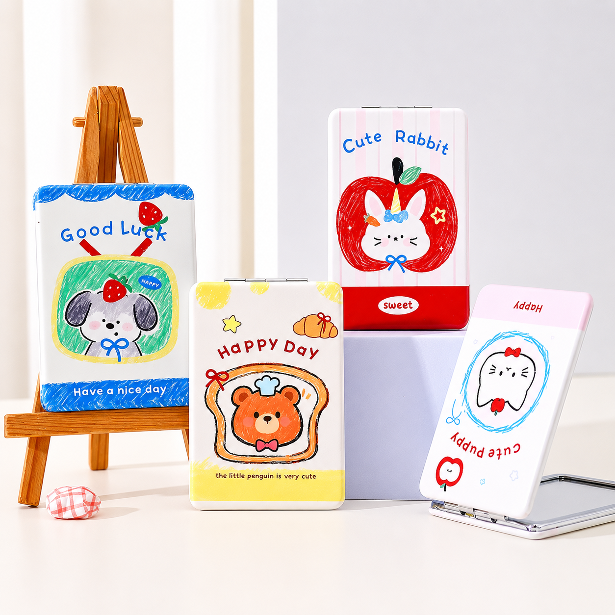 Doodle Foldable Pocket Mirror