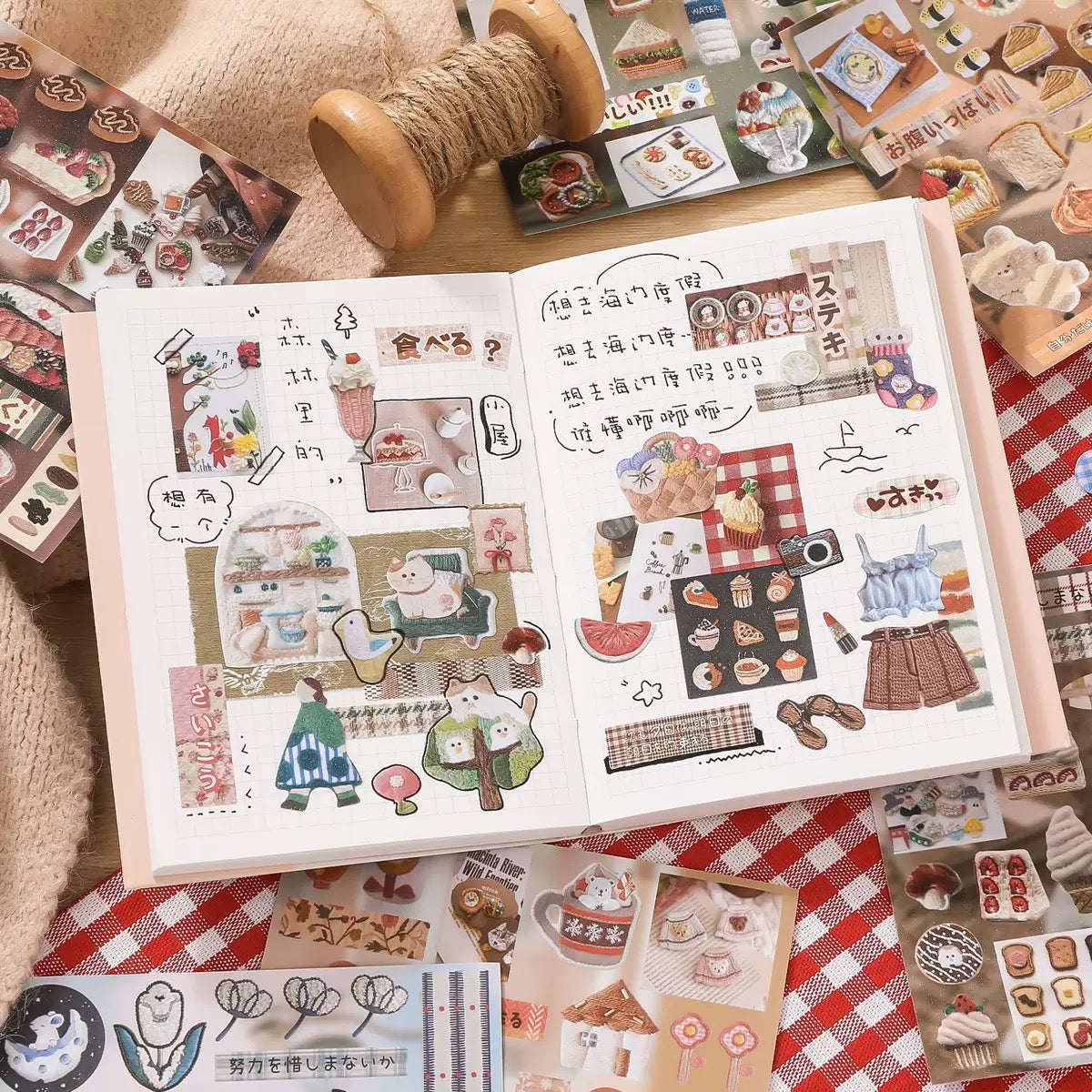 Embroidery Style Mini Sticker Book