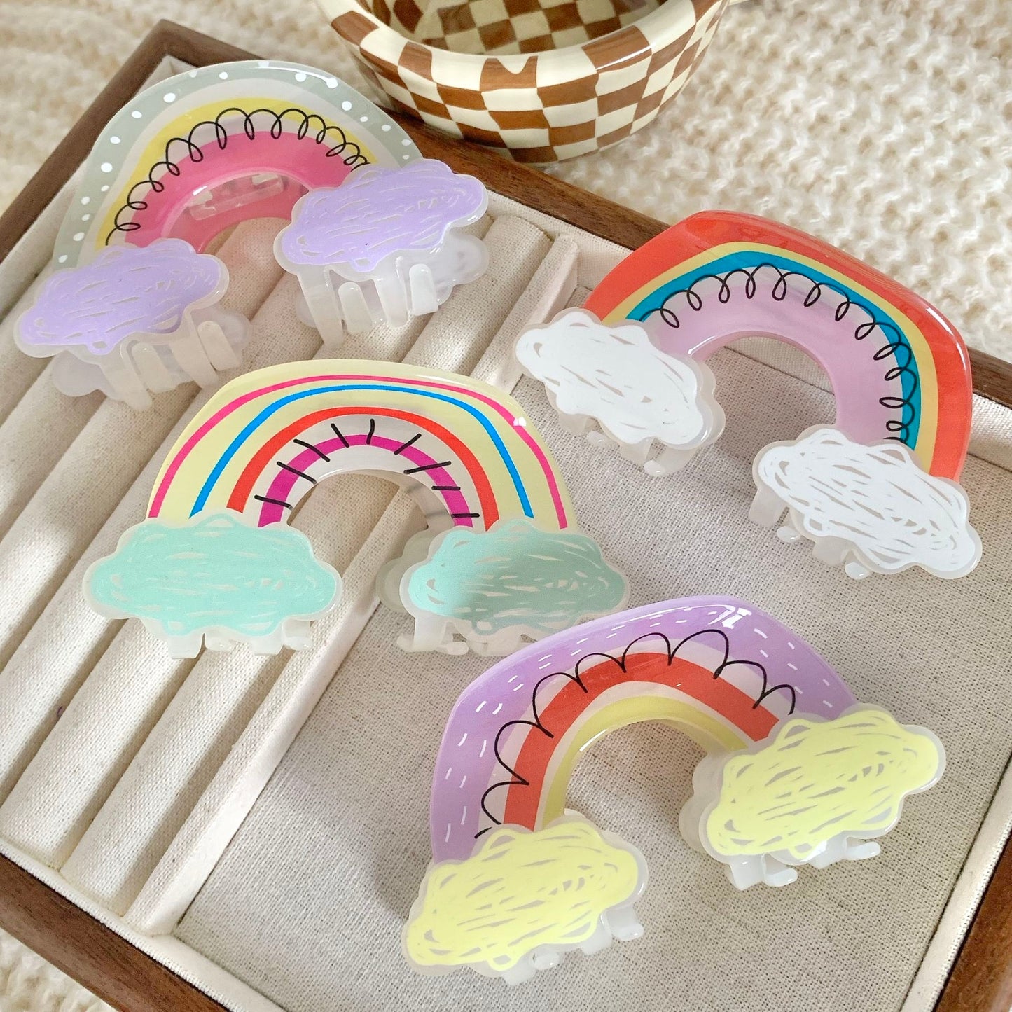 Mini Rainbow Claw Clip