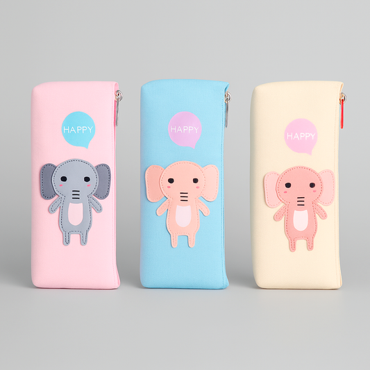 Elephant Canvas Pencil Case