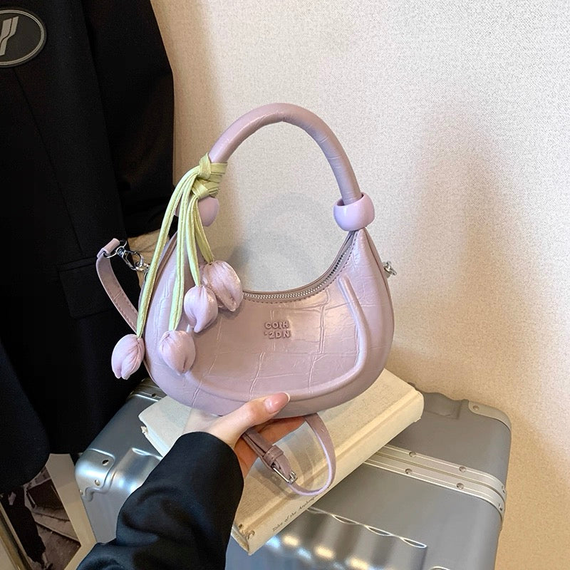 Tulip Solid Box Shoulder Bag