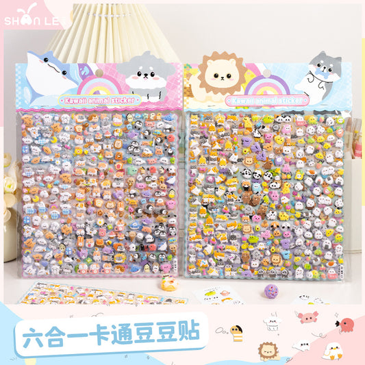 Kawaii Animal Puffy Sticker Set