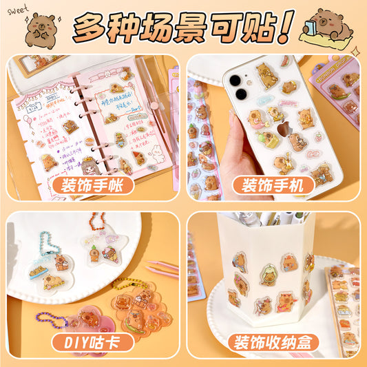 Capybara Puffy Sticker