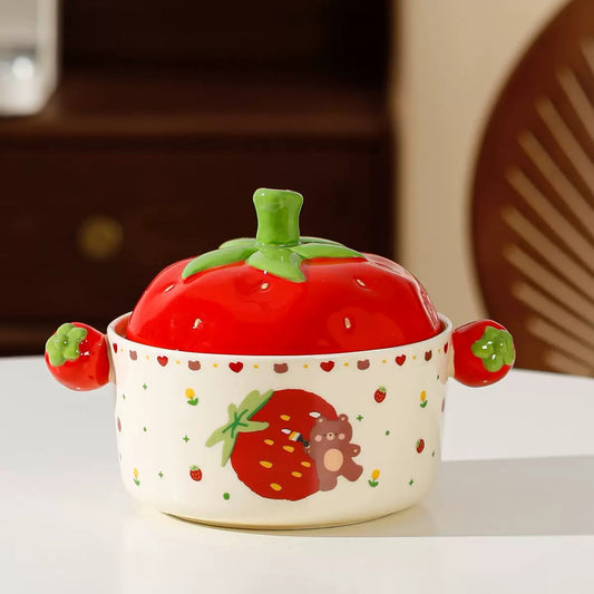 Sweet Strawberry Ceramic Bowl