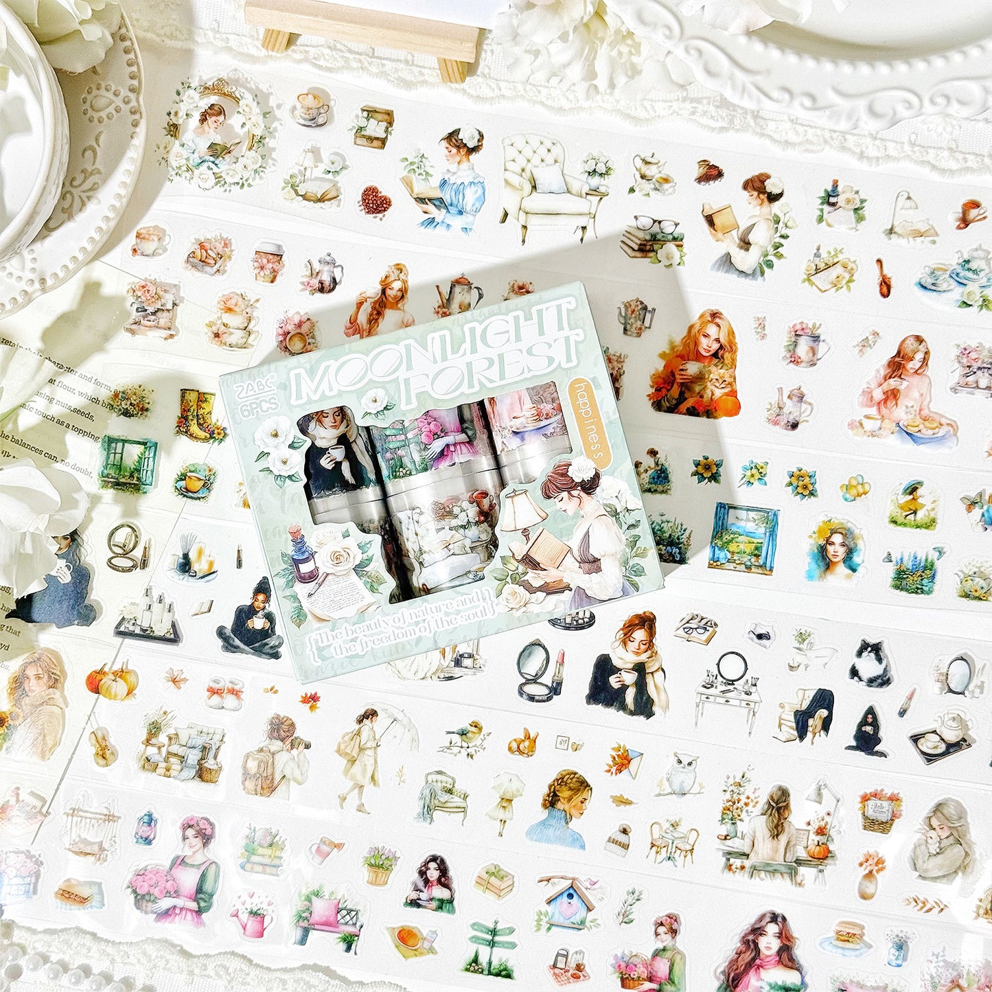 Cottage Girl Washitape Roll 6 Pcs