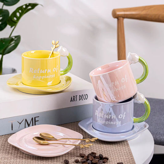 Pinteresty Tulip Mug With Soccer & Spoon