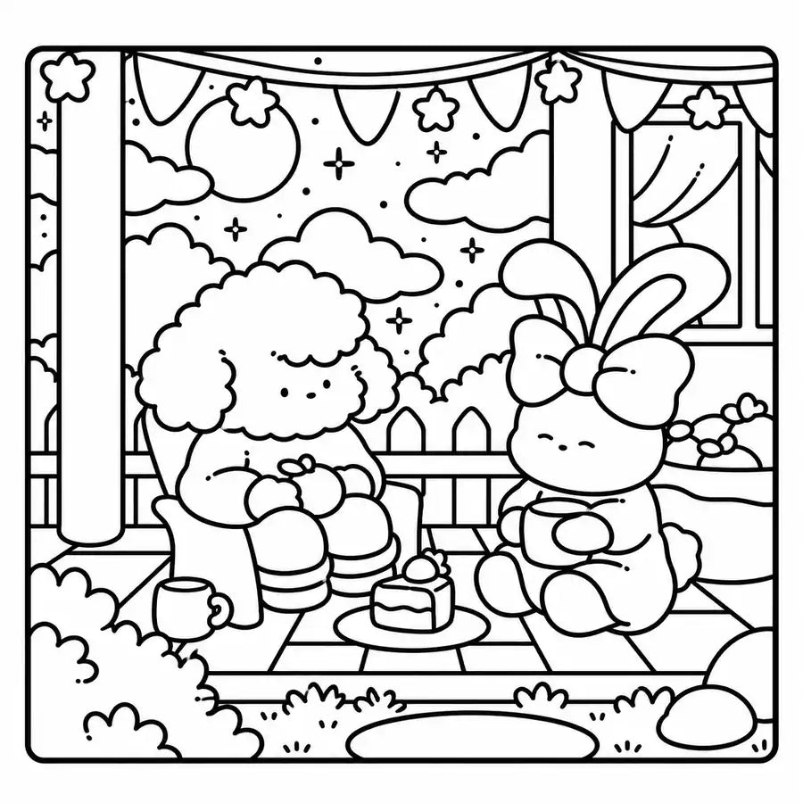 Cozy Date Coloring Book