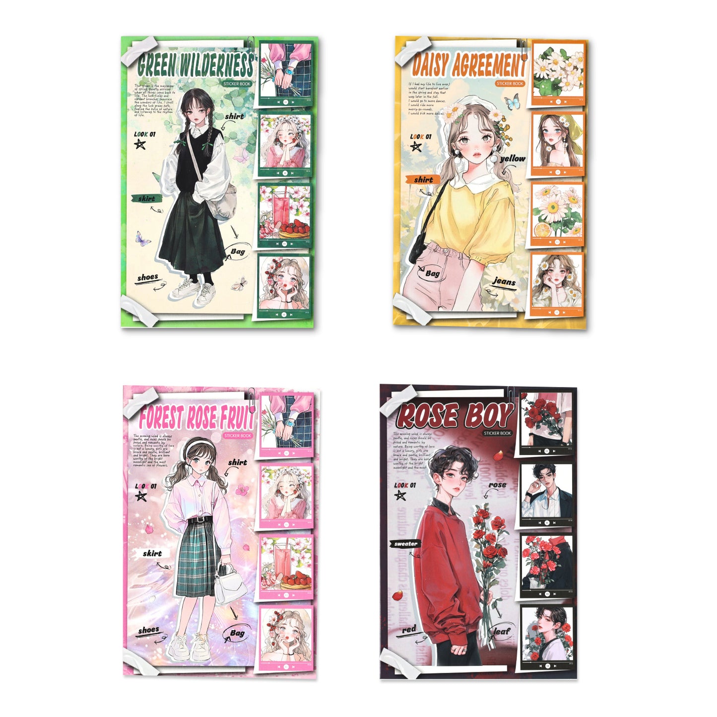Character Theme Deco Sticker Book