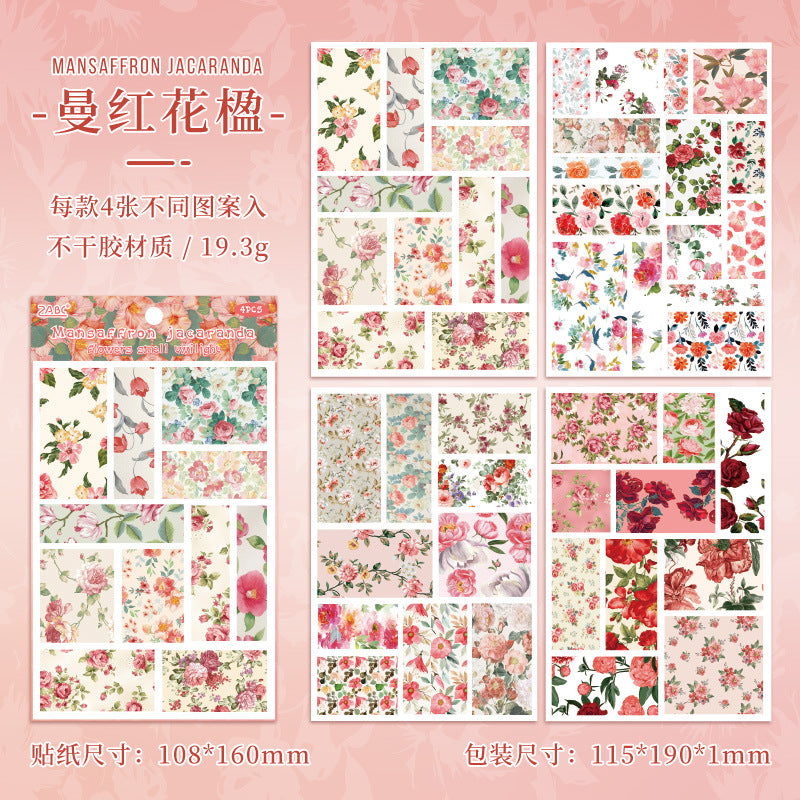 Flowers Smell The Twilight Journal Stickers (4pcs Set)