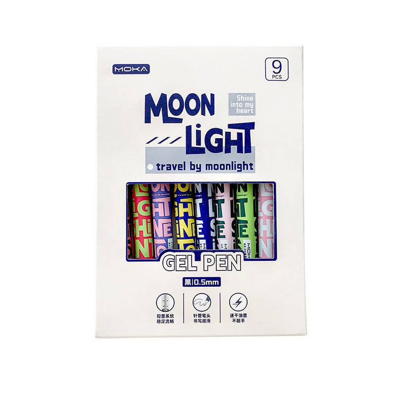 Moon Light Gel Pen 9pcs Pack