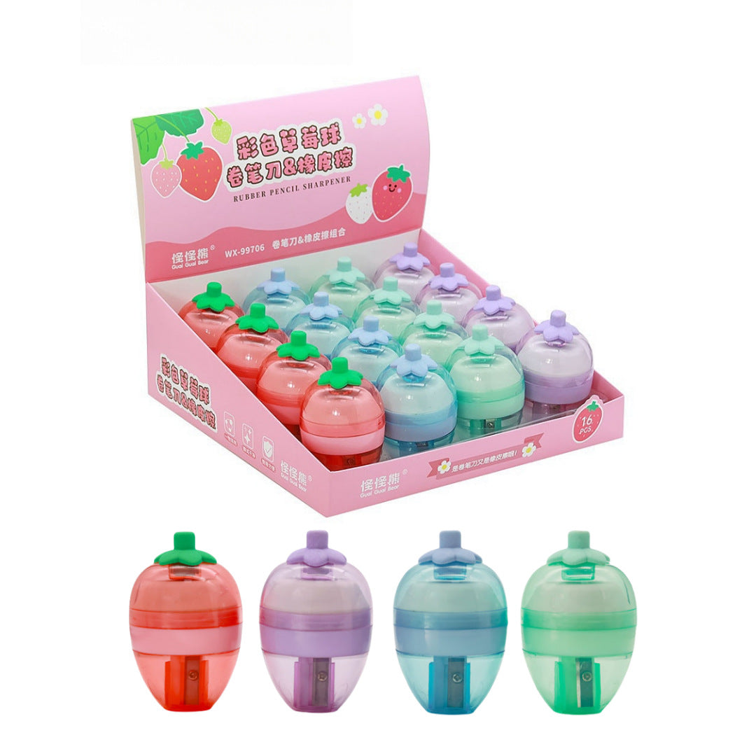 Strawberry Sharpener With Eraser