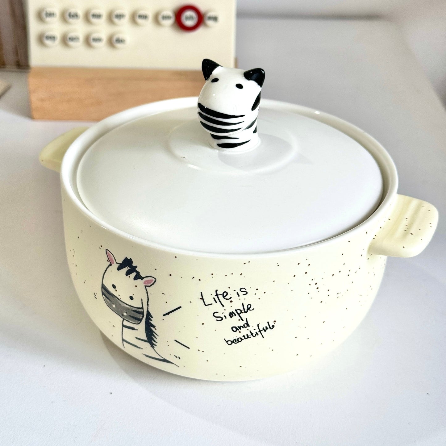 Zebra Ceramic Noodles Bowl