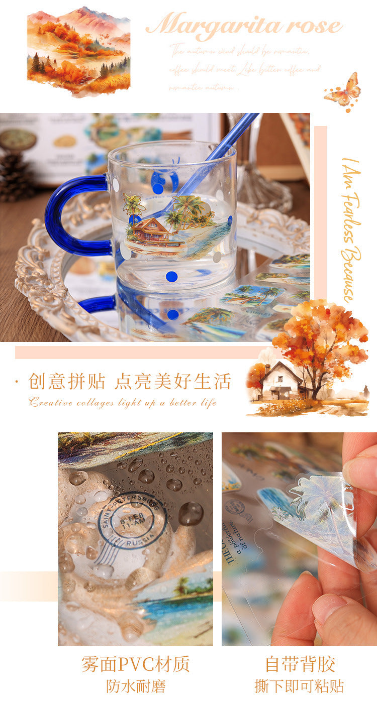 Beautiful Tour Line Journal Stickers (6Sheet Set)