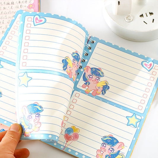 Kawaii Unicorn Spiral Diary