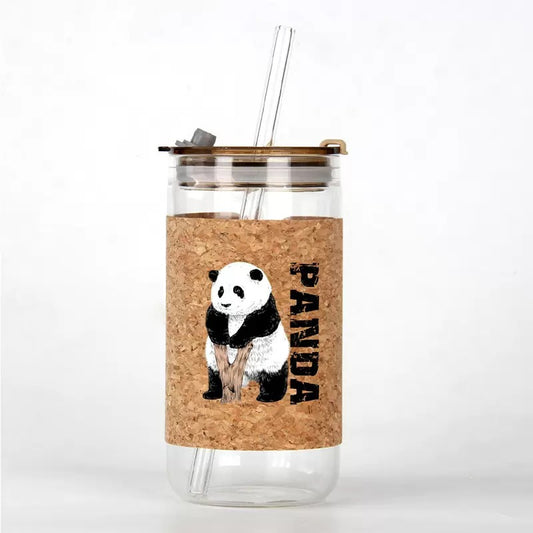 Mini Panda Glass Bottle