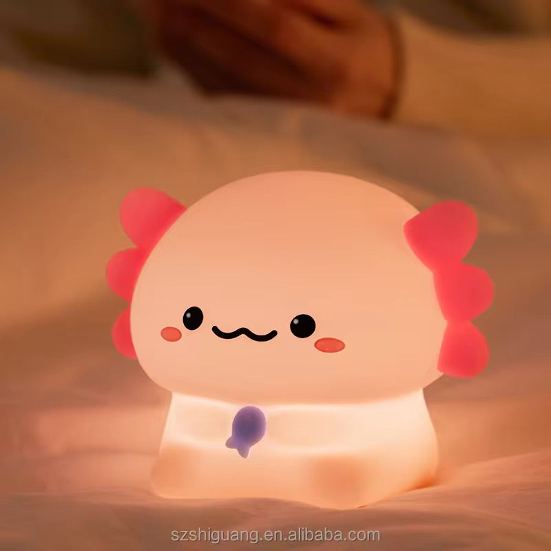 Kawaii Axolotl Silicone Lamp