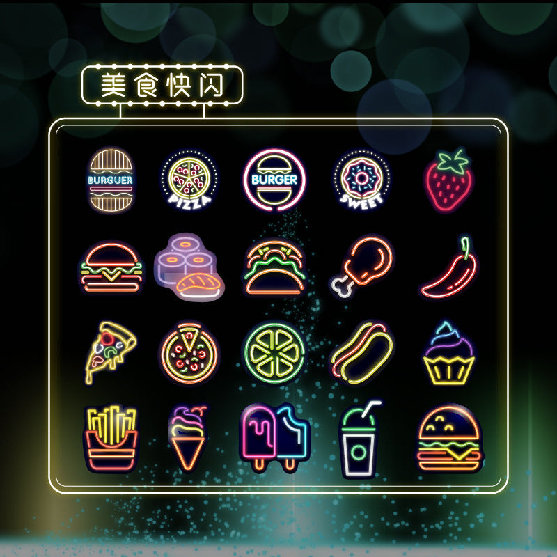 Neon Deco Journaling Sticker