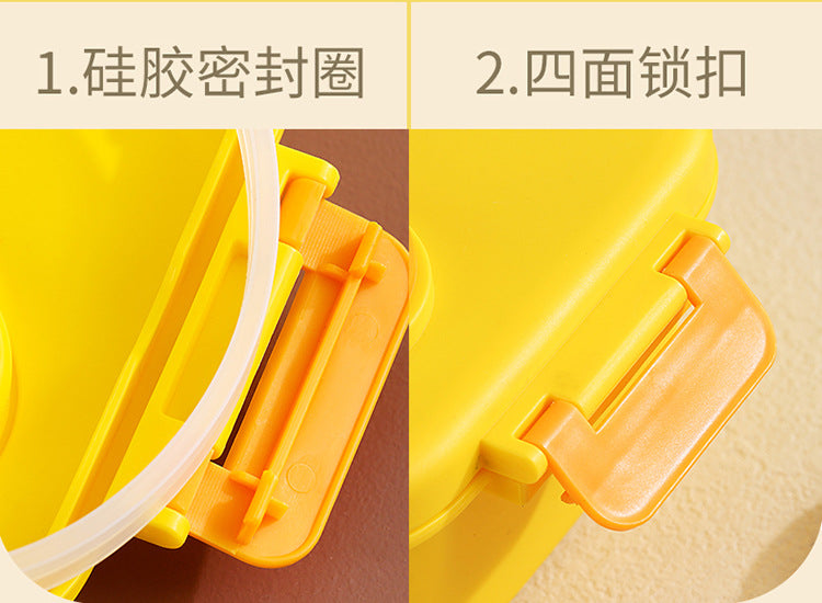 Kawaii Duck Lunch Box With Spoon Set