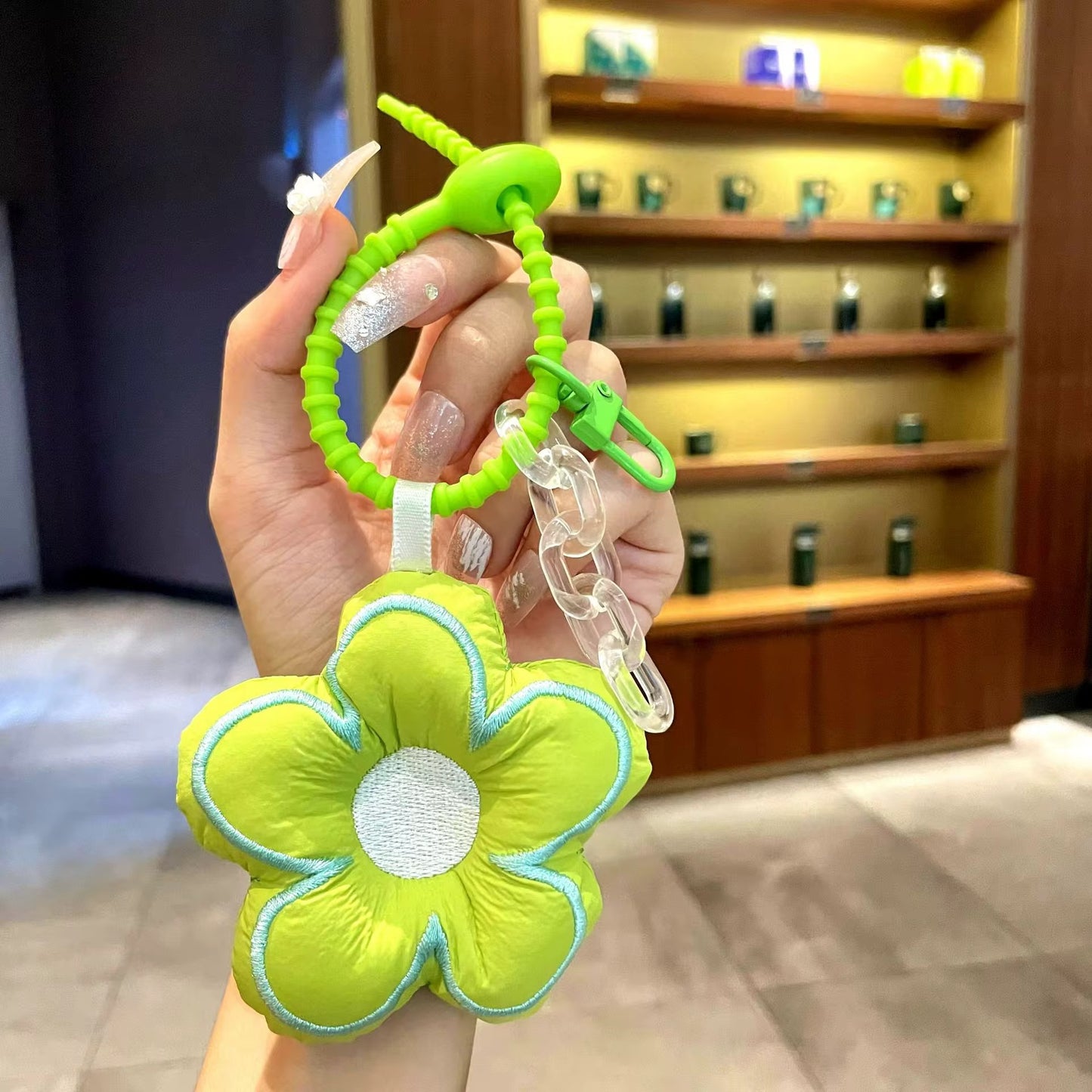 Kawaii Floral Bag Keychain