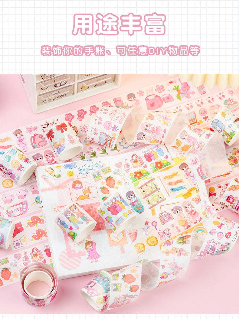 Kawaii Washitape Rolls 18 Pcs Box