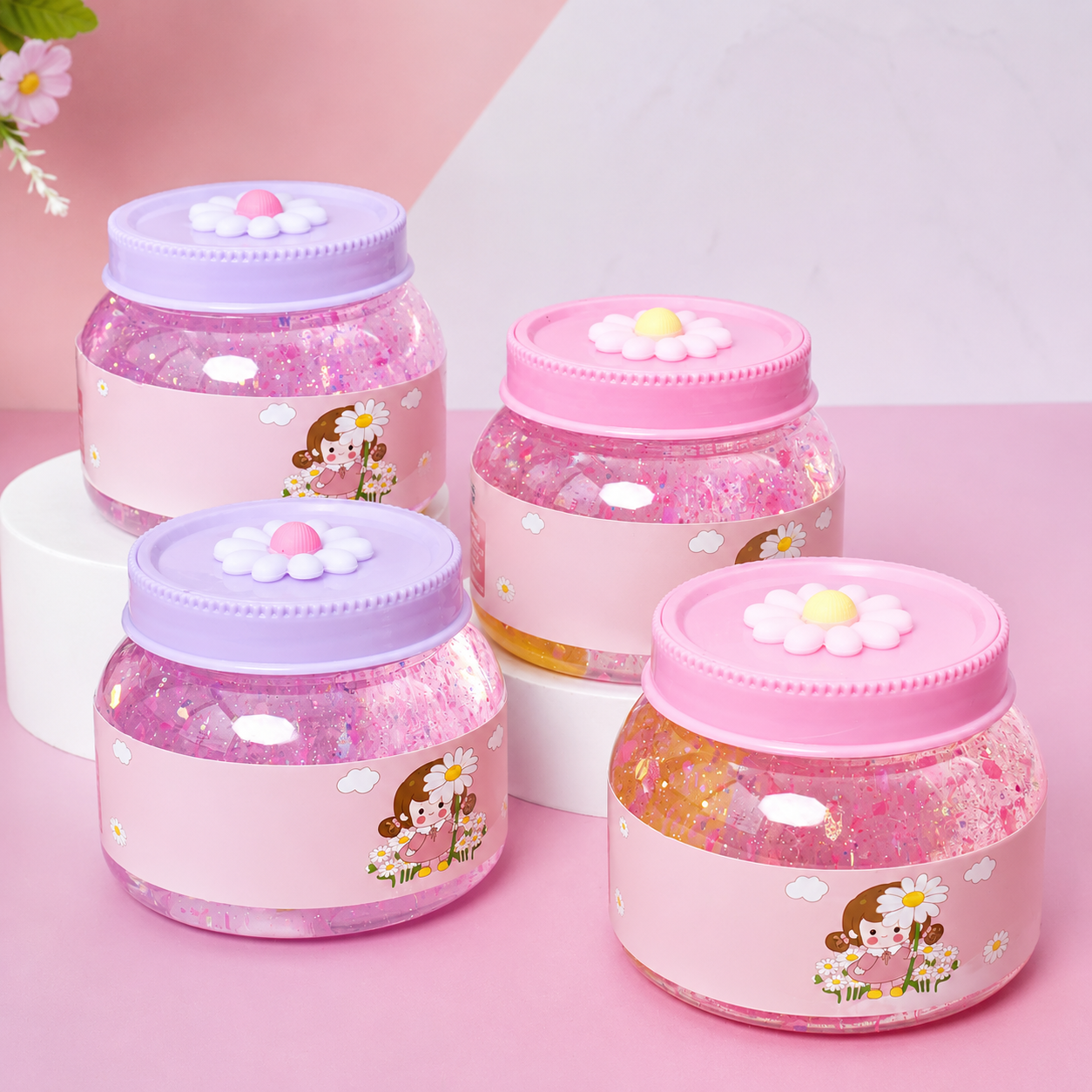 Daisy Glitter Slime