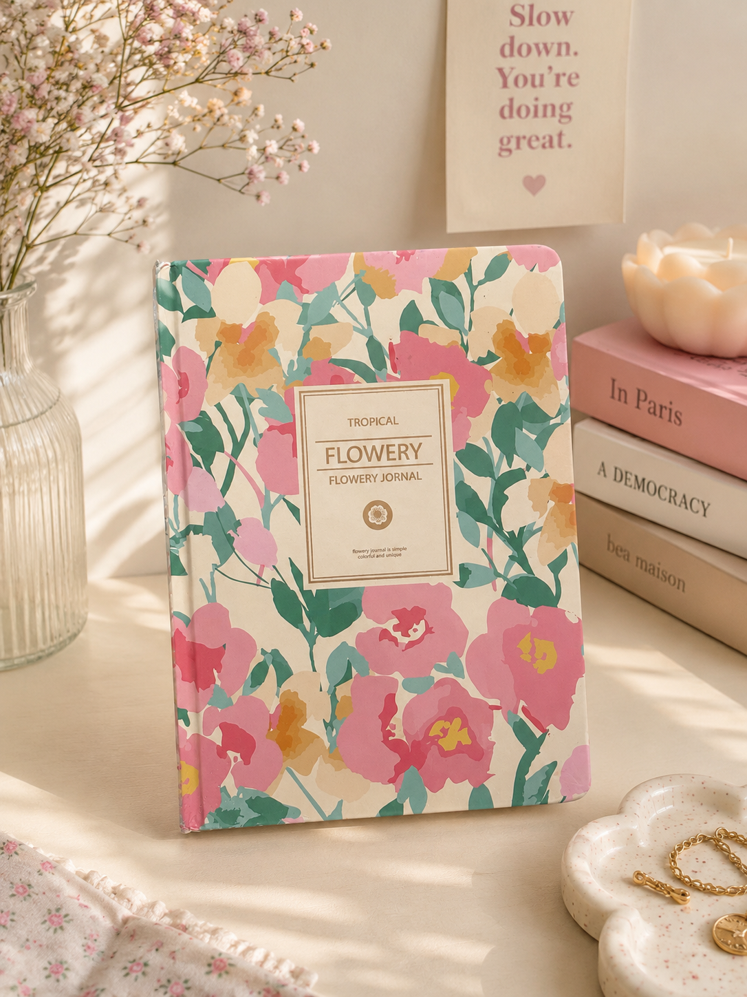 Kawaii Flowery Journal Diary