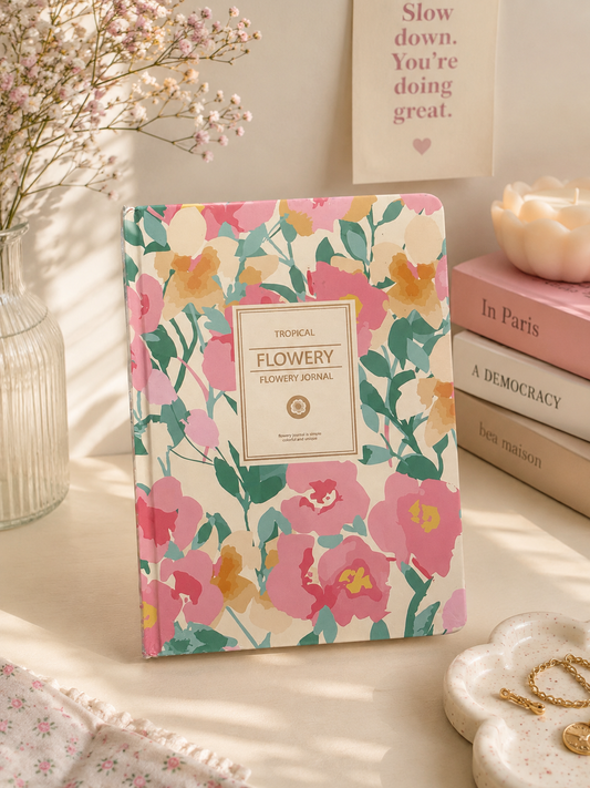 Kawaii Flowery Journal Diary