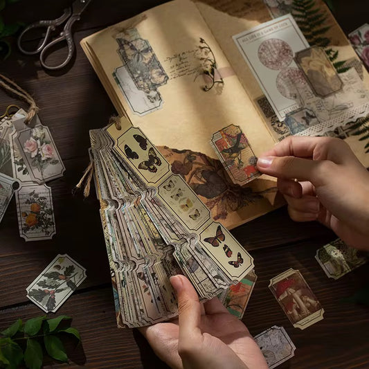 Vintage Tag Book Stickers