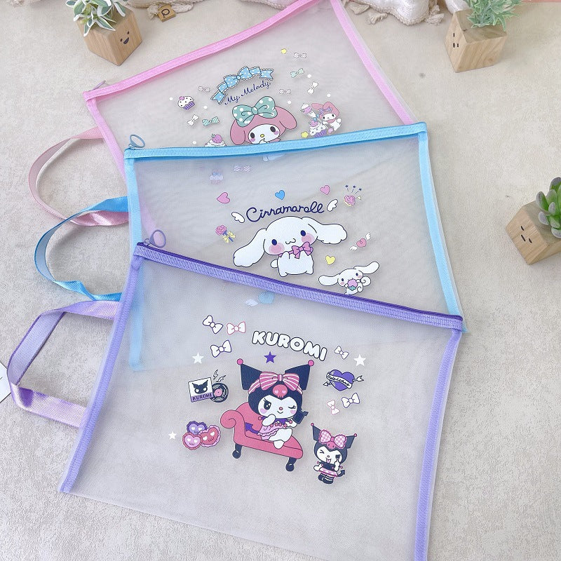 Sanrio Mesh Hand Held Zipper Bag