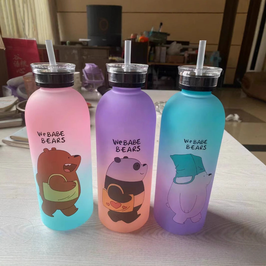 We Babe Bears Water Bottle With Dual Lid