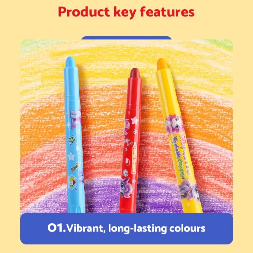 Washable Crayon 24 Pcs Set