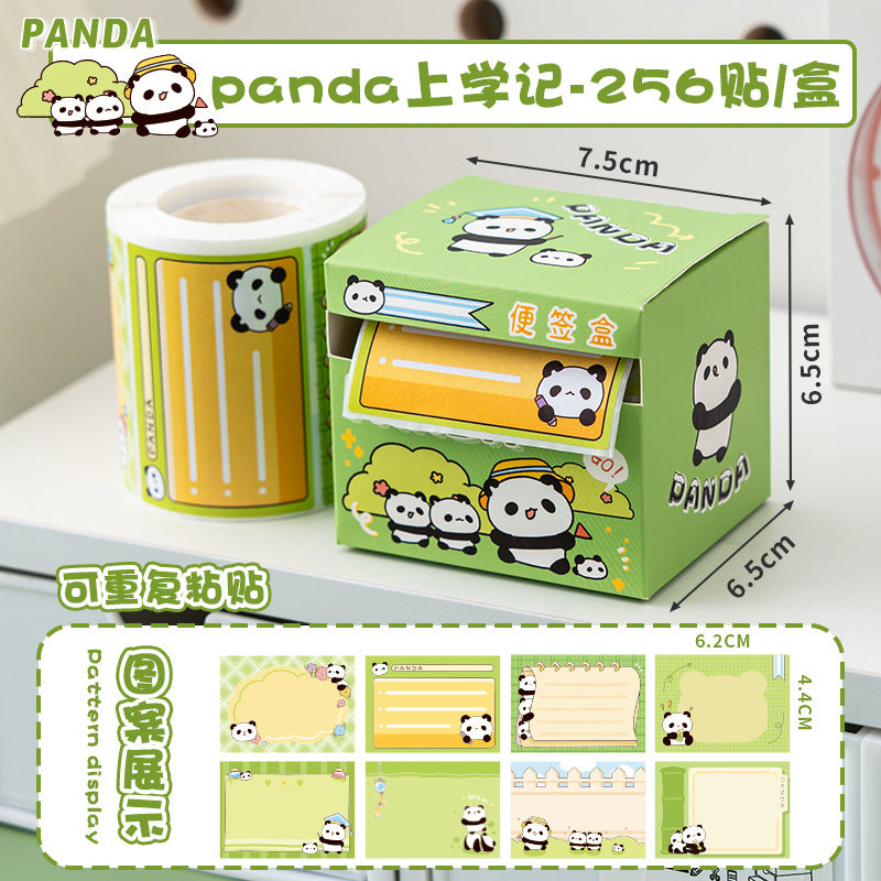 Panda & Capybara Peel Off Sticky Note