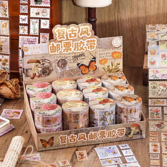 Vintage Stamp Sticker Roll