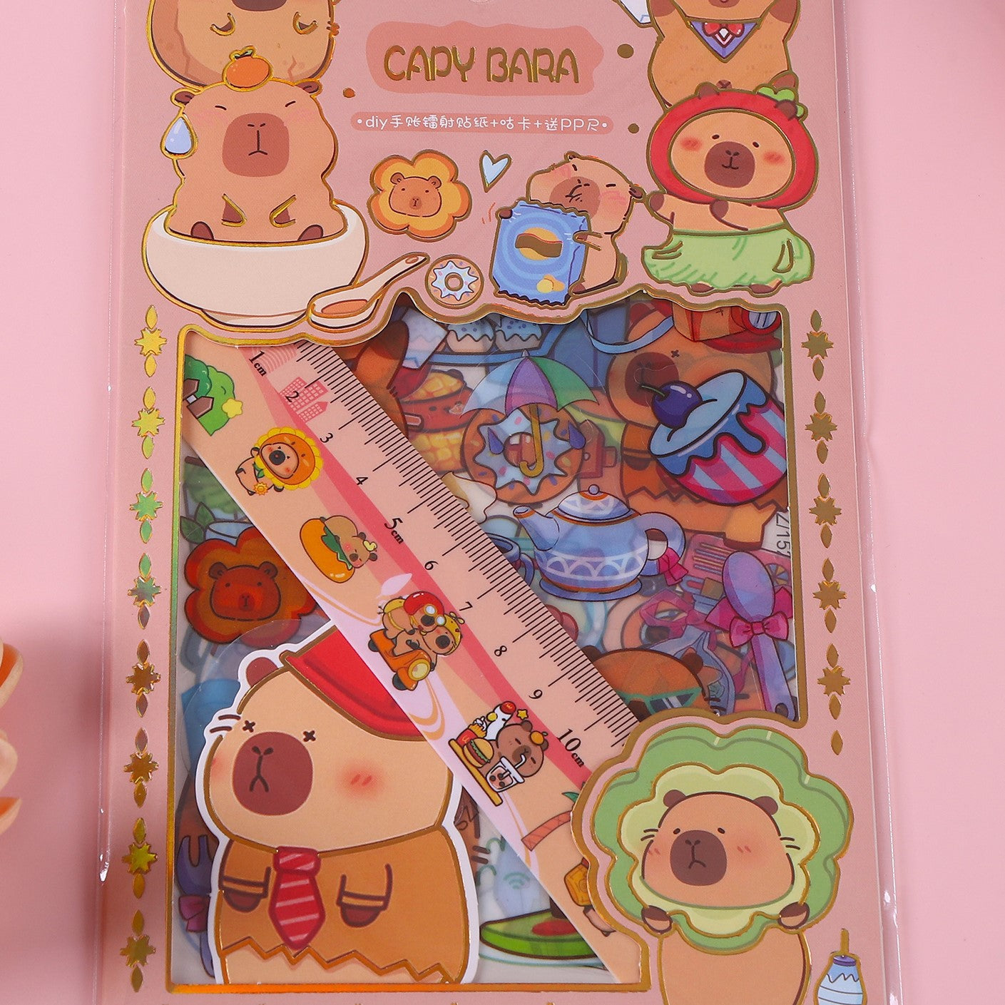 Capybara Keychain Sticker Set