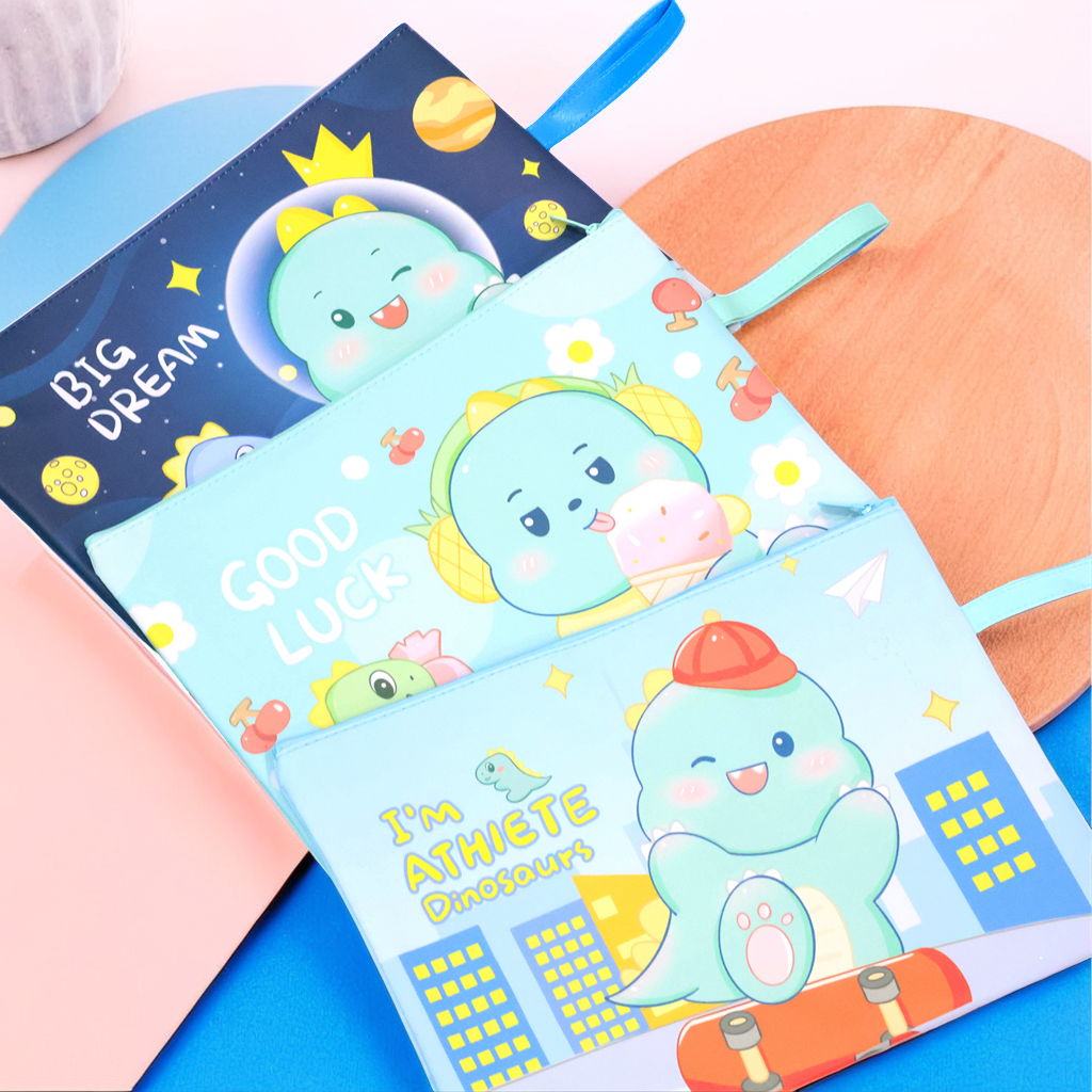 Dino and Space Theme Pencil Case