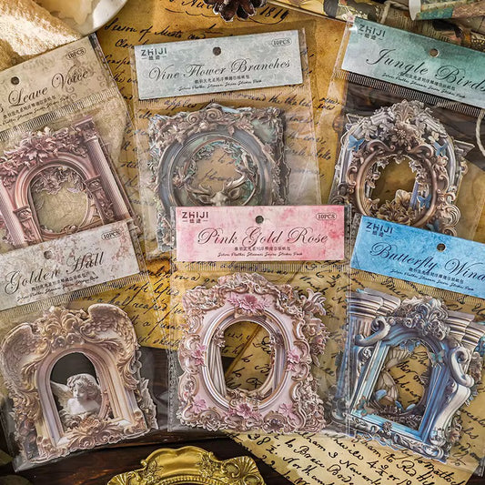 Vintage Journaling Wreath Stickers