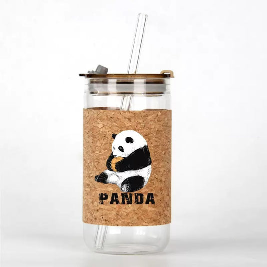 Mini Panda Glass Bottle