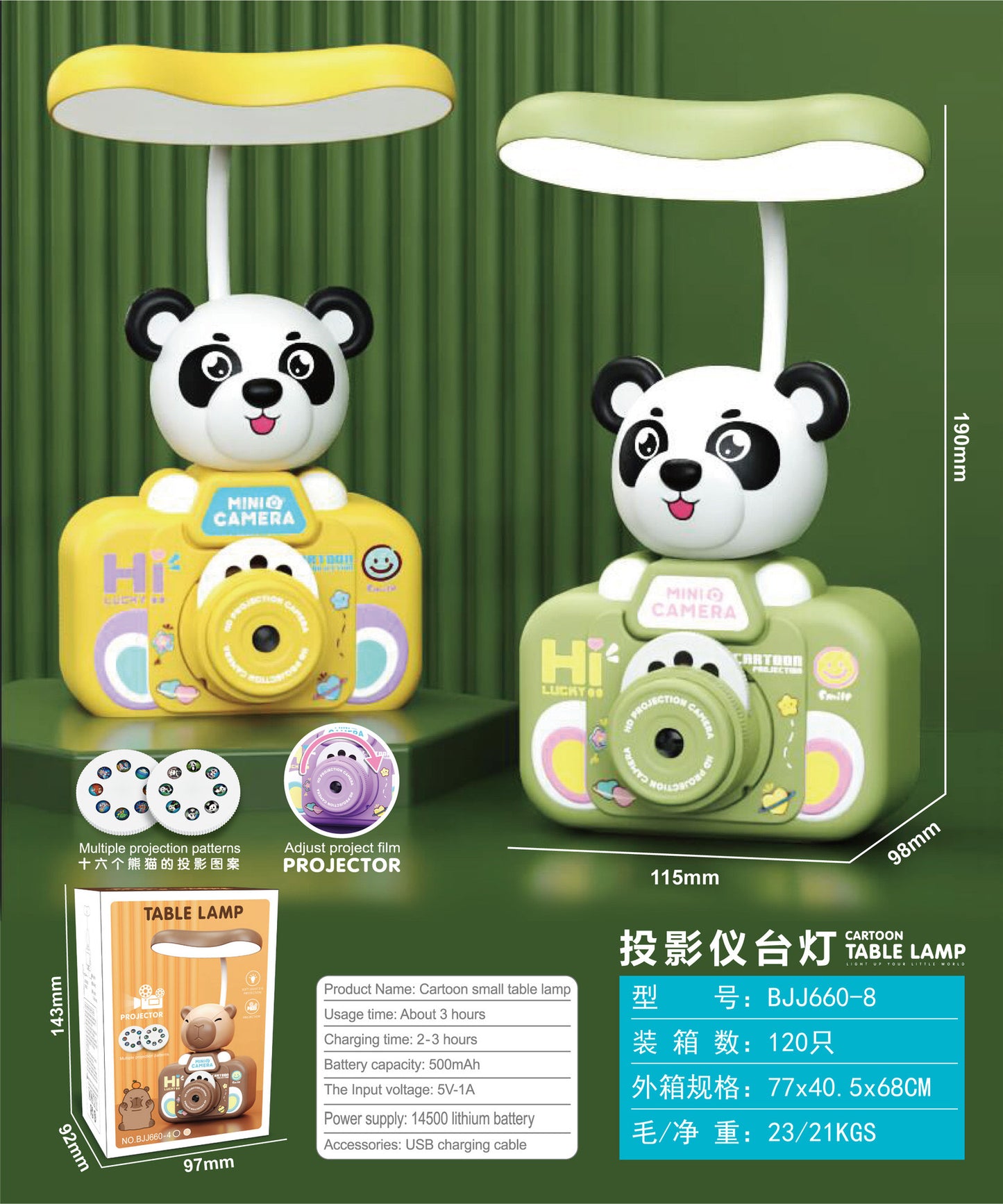 Panda Projector Desk Lamp