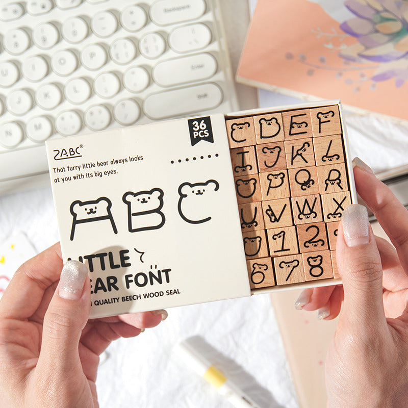 Kawaii Wooden Alphabet Stamp
