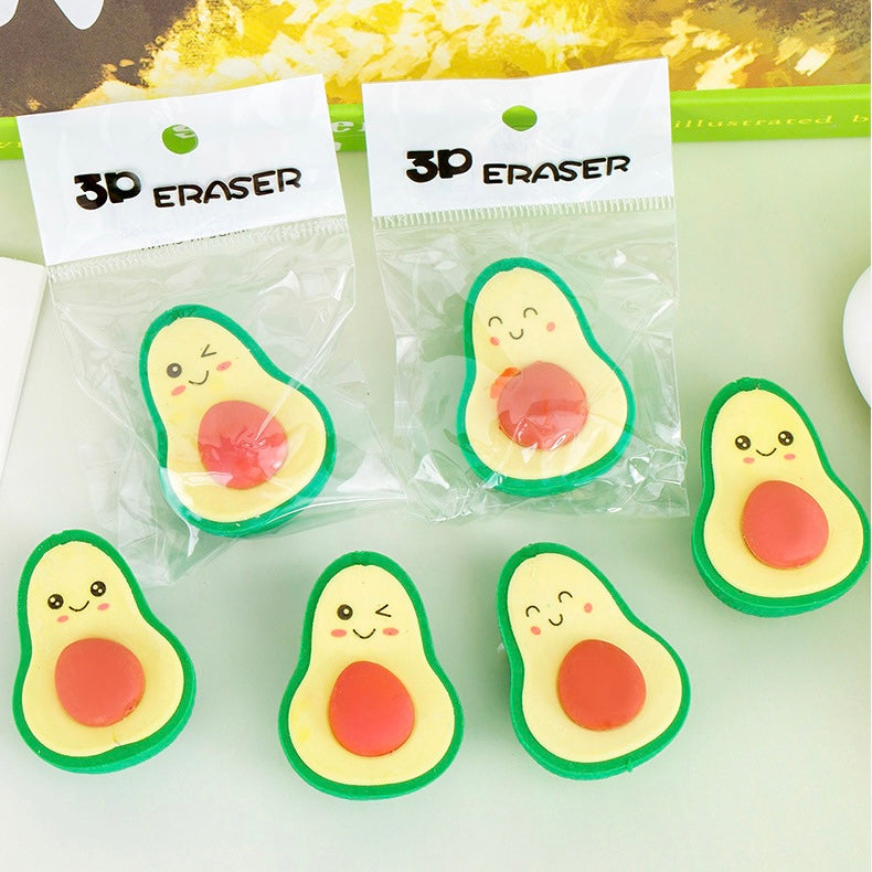 Avocado 5pcs Eraser Set