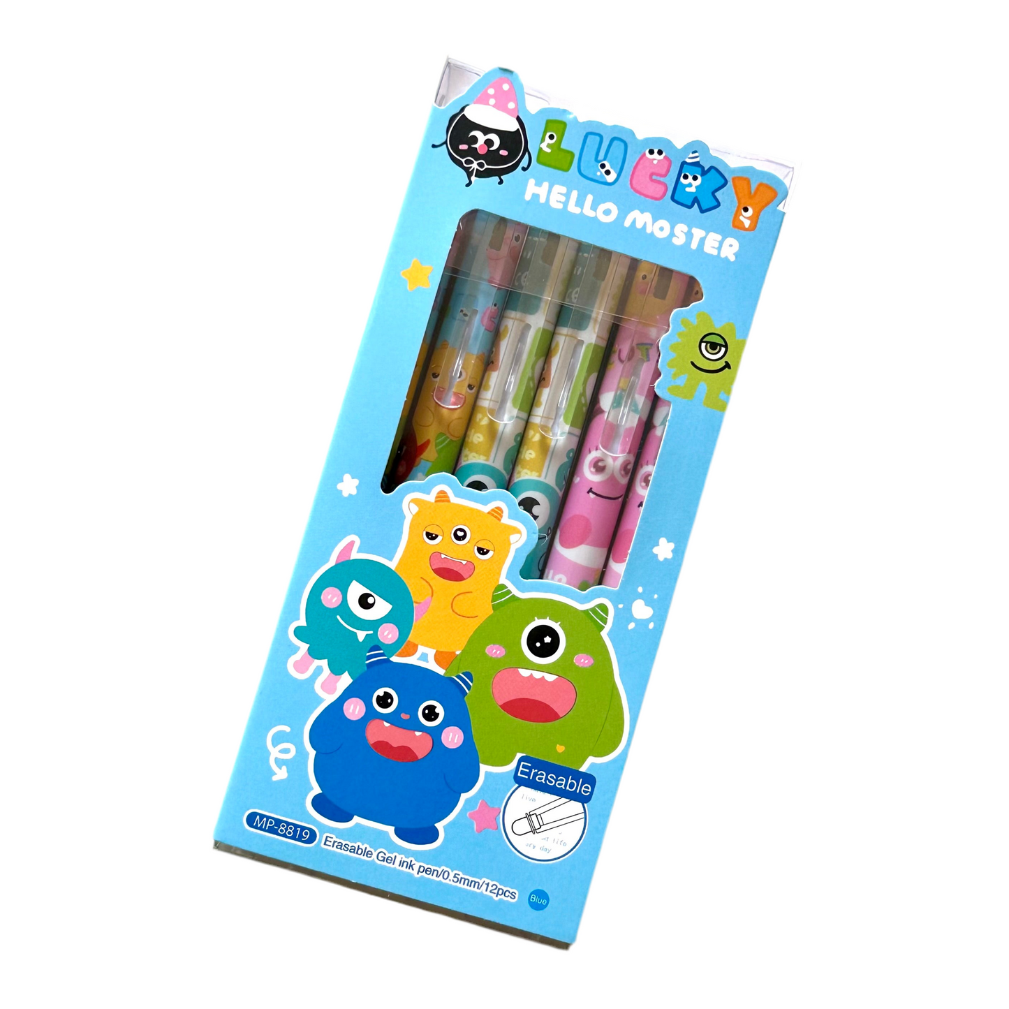 Hello Moster Theme Erasable Pen Set (12pcs)
