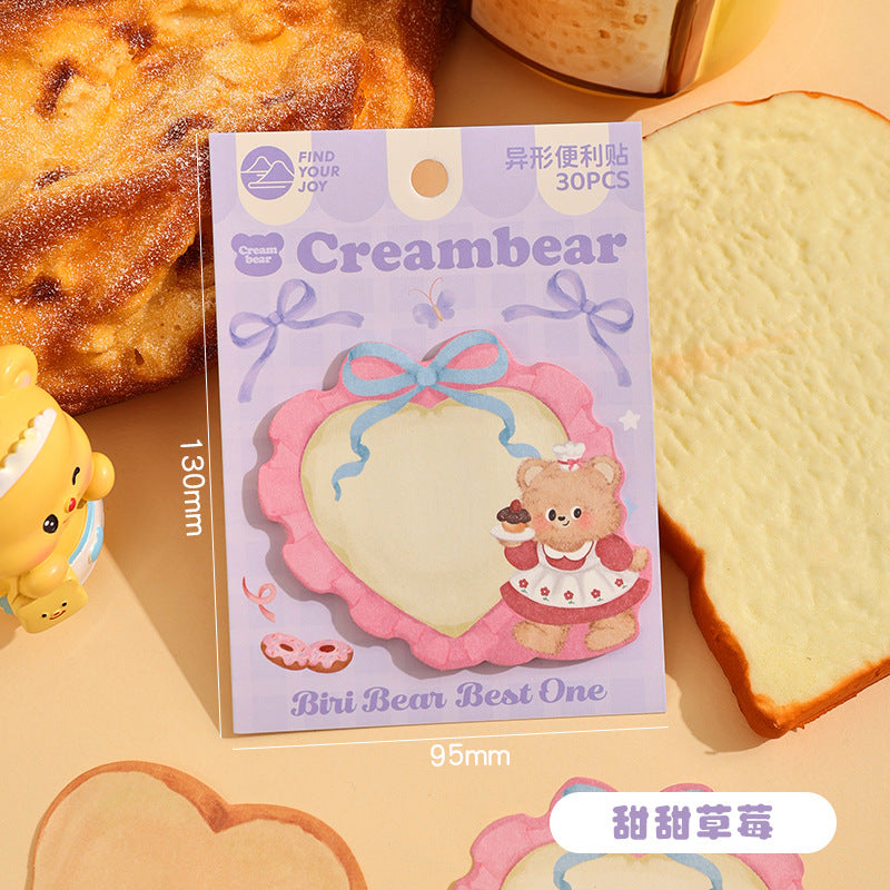 Cream Bear Sticky Notes