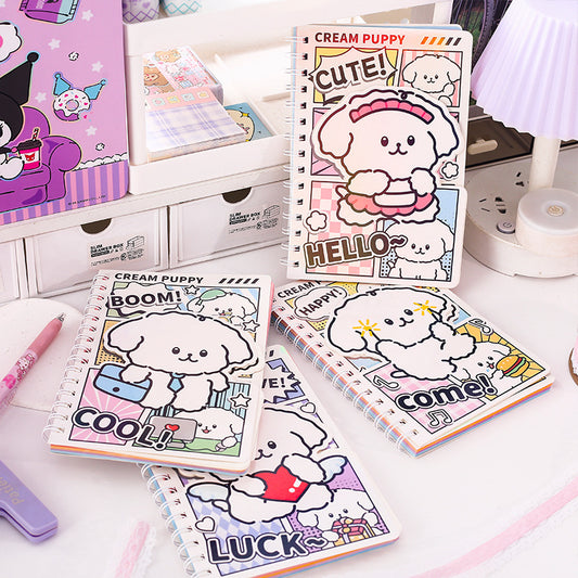 Kawaii Puppy Spiral Diary