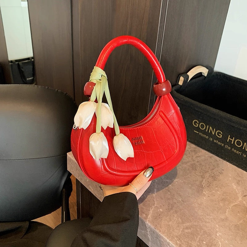Tulip Solid Box Shoulder Bag
