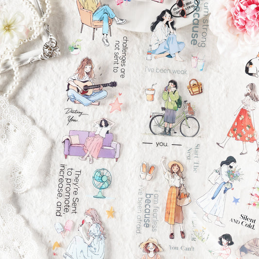 Girl Poetry Life Pet Washitape Roll