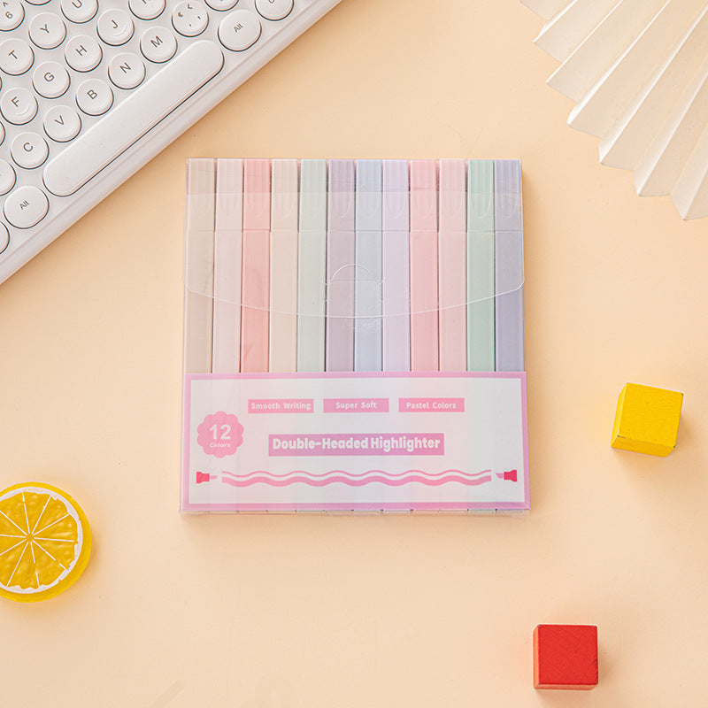 Morandi Highlighter Pens (12pcs Set)