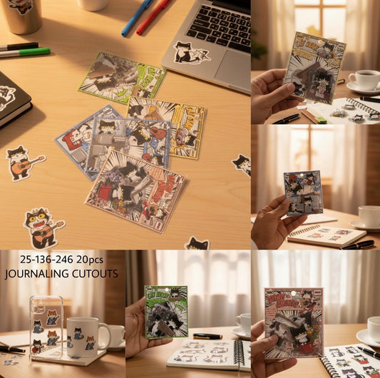 Comic Cat Deco Stickers