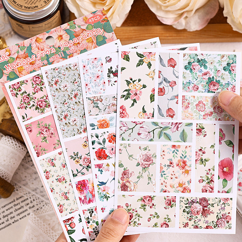 Flowers Smell The Twilight Journal Stickers (4pcs Set)