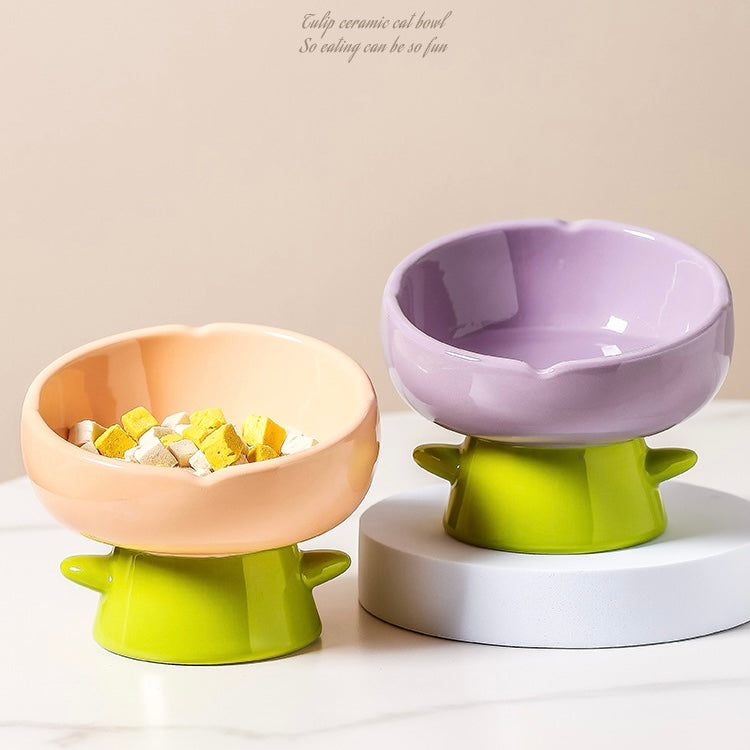 Tulip Cat Bowl